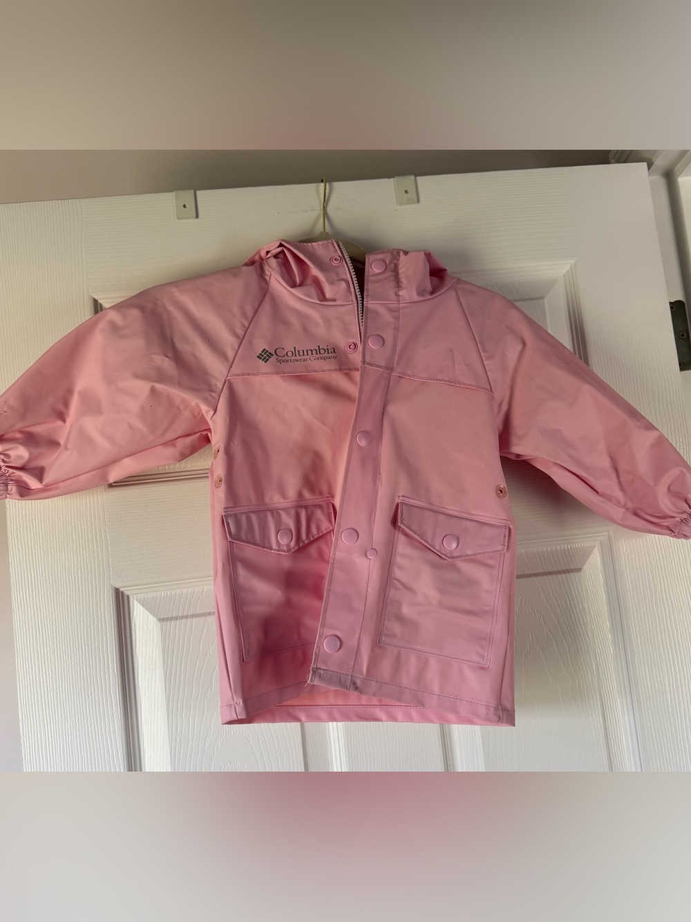 Columbia Kids Pink Rain Jacket XXS Waterproof Hooded Coat